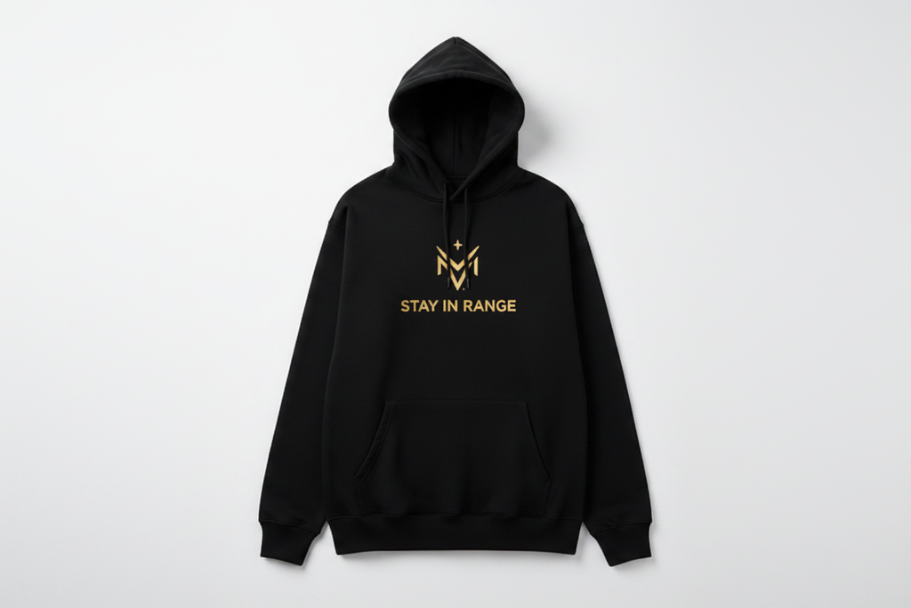 Black Hoodie - Stay in Range