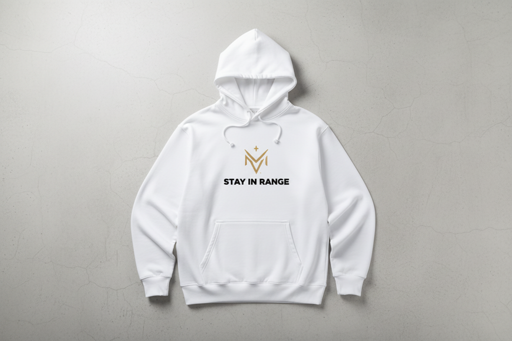 White Hoodie - Stay in Range