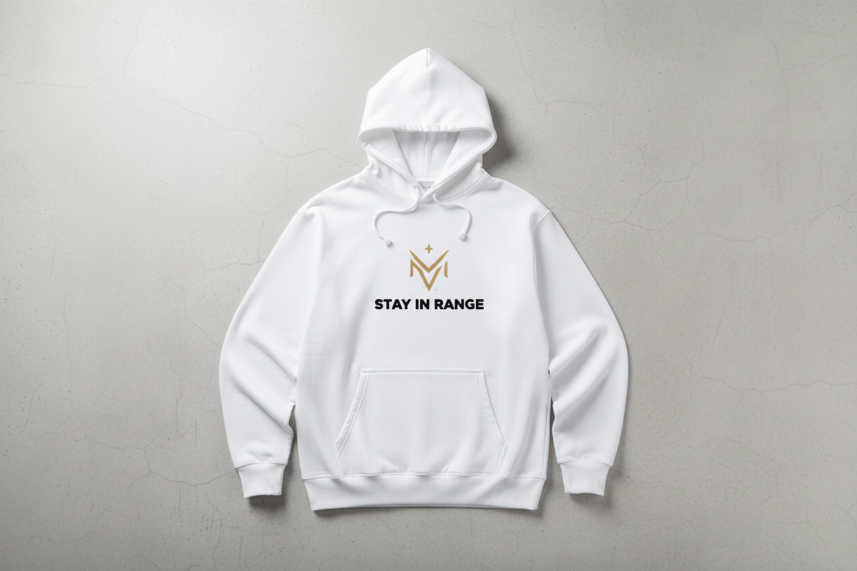 White Hoodie - Stay in Range